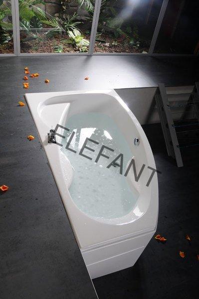 MAMBA L asymetrická vana 160x95x44cm, bílá